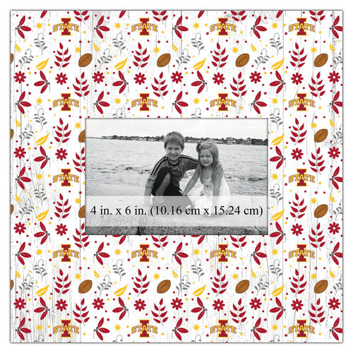 Iowa State Cyclones 1004-Floral Pattern 10x10 Frame