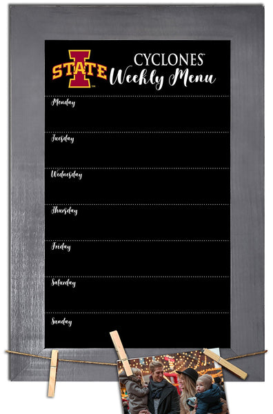 Iowa State Cyclones 1015-Weekly Chalkboard with frame & clothespins