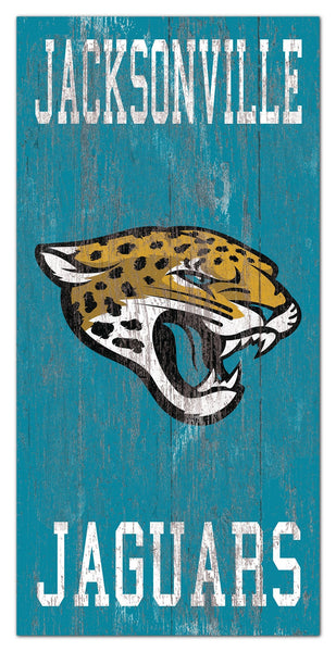 Jacksonville Jaguars 0786-Heritage Logo w/ Team Name 6x12