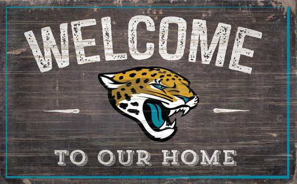 Jacksonville Jaguars 0913-11x19 inch Welcome Sign