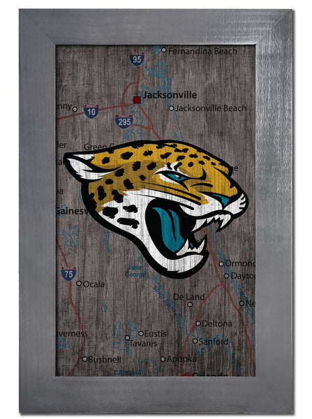 Jacksonville Jaguars 0985-City Map 11x19