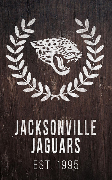 Jacksonville Jaguars 0986-Laurel Wreath 11x19