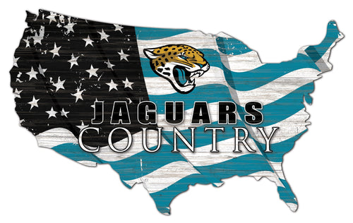 Jacksonville Jaguars 1001-USA Shape Flag Cutout