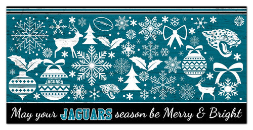 Jacksonville Jaguars 1052-Merry and Bright 6x12