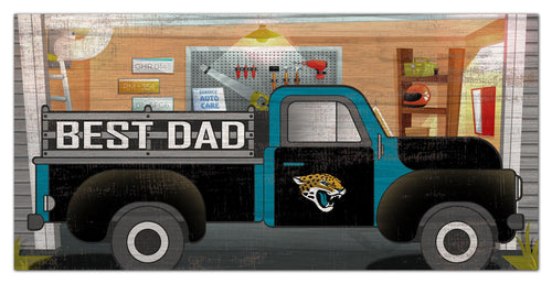 Jacksonville Jaguars 1078-6X12 Best Dad truck sign