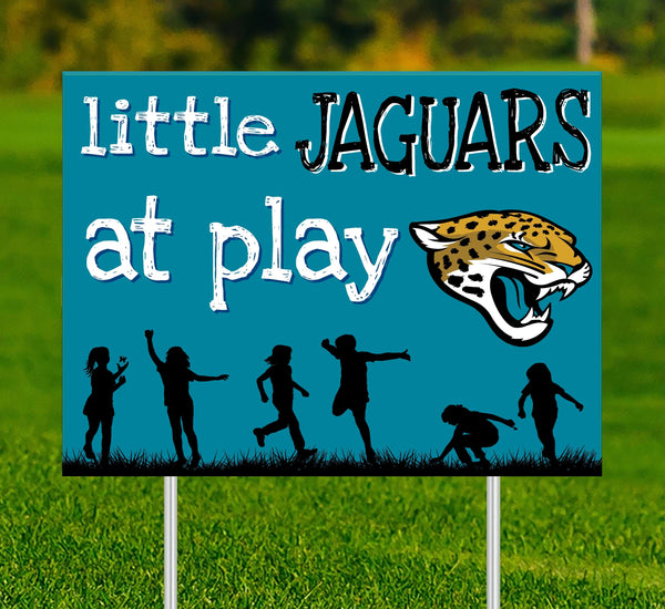 Jacksonville Jaguars 2031-18X24 Little fans at play 2 sided yard sign