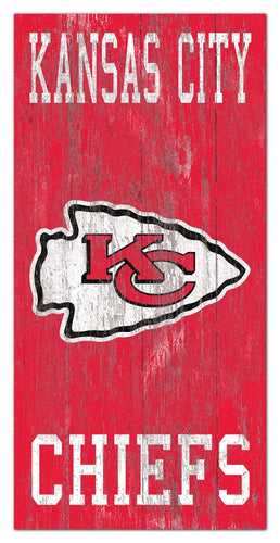 Kansas City Chiefs 0786-Heritage Logo w/ Team Name 6x12