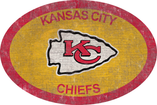 Kansas City Chiefs 0805-46in Team Color Oval