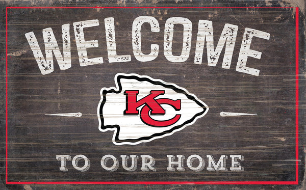 Kansas City Chiefs 0913-11x19 inch Welcome Sign