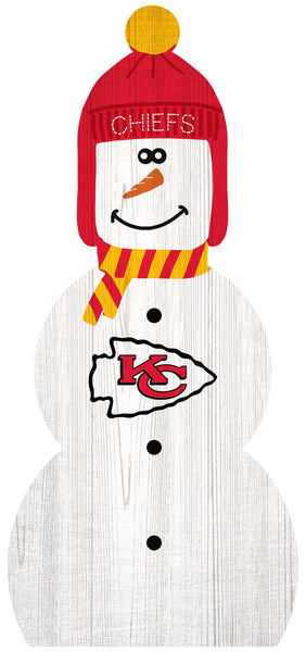 Kansas City Chiefs 0926-Snowman 33in Leaner