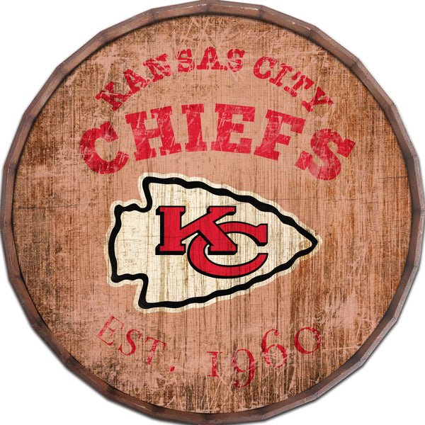 Kansas City Chiefs 0938-Est date barrel top 16"
