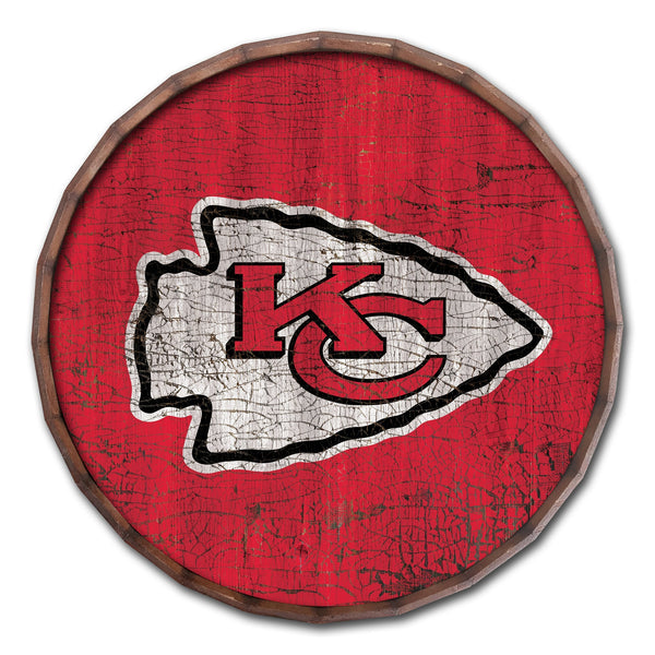 Kansas City Chiefs 0939-Cracked Color Barrel Top 16"