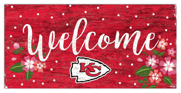 Kansas City Chiefs 0964-Welcome Floral 6x12