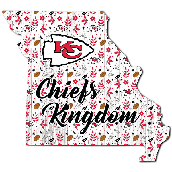 Kansas City Chiefs 0974-Floral State - 12"