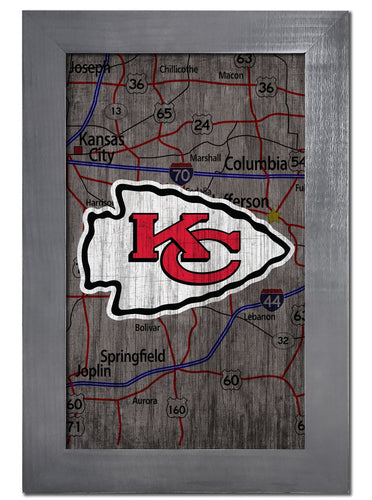 Kansas City Chiefs 0985-City Map 11x19