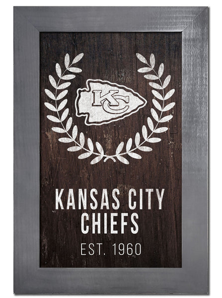 Kansas City Chiefs 0986-Laurel Wreath 11x19