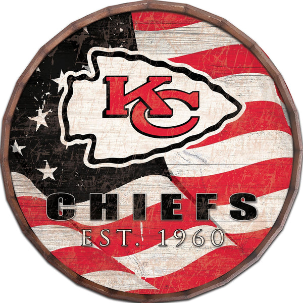 Kansas City Chiefs 1002-Flag Barrel Top 16"