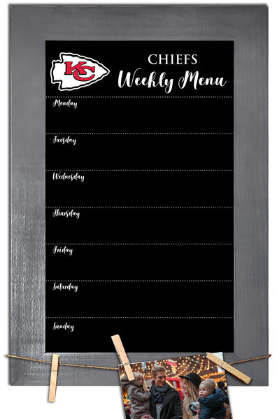 Kansas City Chiefs 1015-Weekly Chalkboard with frame & clothespins