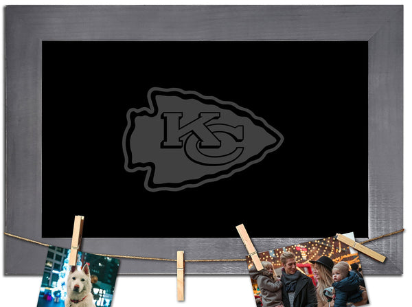 Kansas City Chiefs 1016-Blank Chalkboard with frame & clothespins