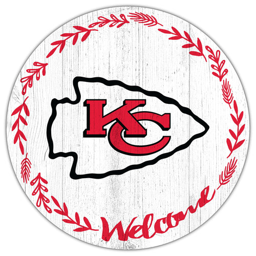 Kansas City Chiefs 1019-Welcome 12in Circle