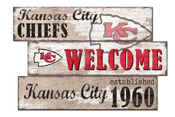 Kansas City Chiefs 1027-Welcome 3 Plank