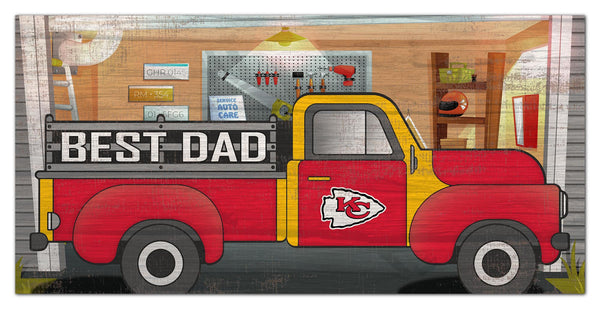 Kansas City Chiefs 1078-6X12 Best Dad truck sign