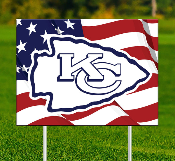 Kansas City Chiefs 2000-18X24 Patriotic Yard sign