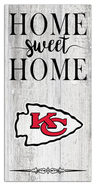 Kansas City Chiefs 2025-6X12 Whitewashed Home Sweet Home Sign