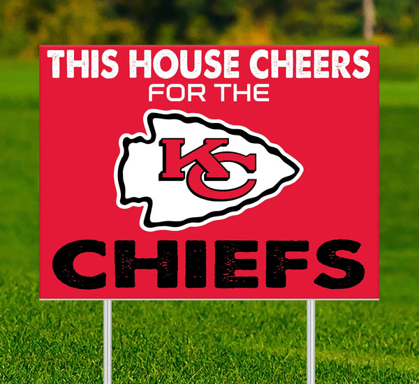 Kansas City Chiefs 2033-18X24 This house cheers for yard sign