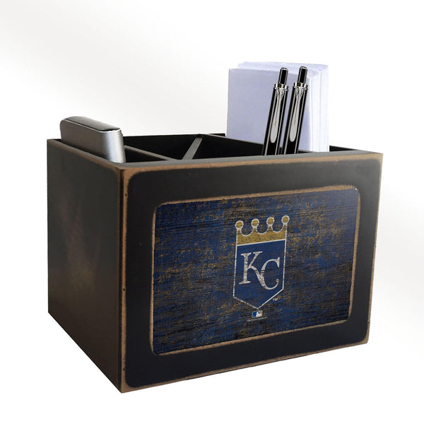 Kansas City Royals 0767-Distressed Desktop Organizer w/ Team Color