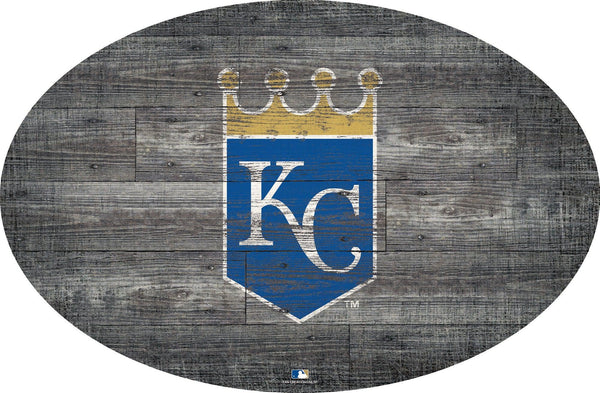 Kansas City Royals 0773-46in Distressed Wood Oval