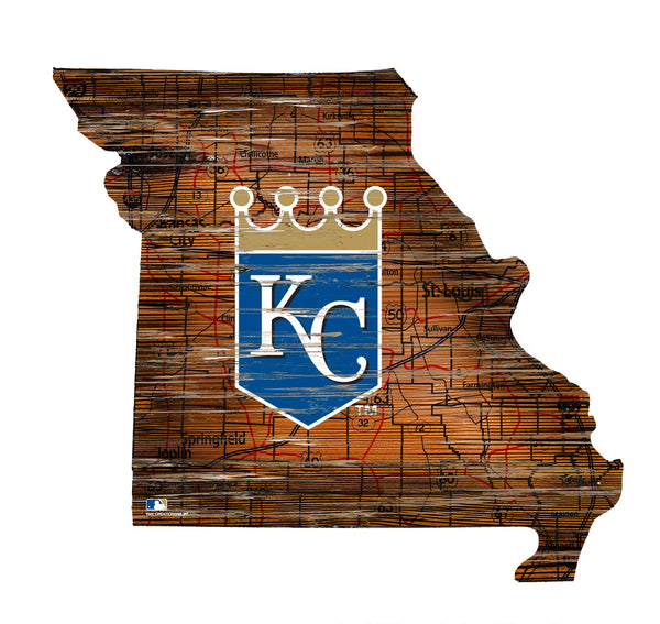 Kansas City Royals 0894-Road Map Mini State 12in