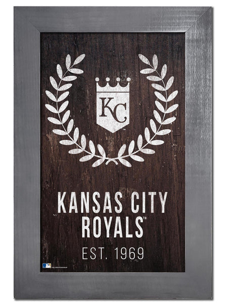 Kansas City Royals 0986-Laurel Wreath 11x19