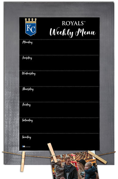 Kansas City Royals 1015-Weekly Chalkboard with frame & clothespins