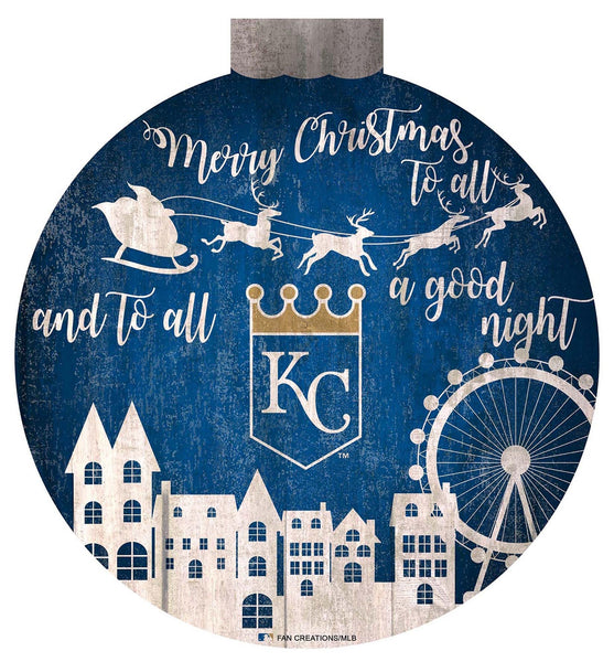 Kansas City Royals 1033-Christmas Village 12in Wall Art