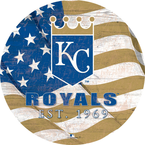 Kansas City Royals 1058-Team Color Flag Circle - 12"