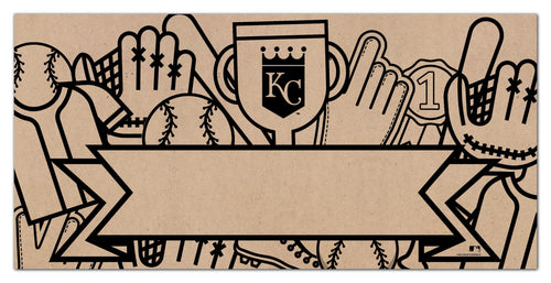 Kansas City Royals 1082-6X12 Coloring name banner