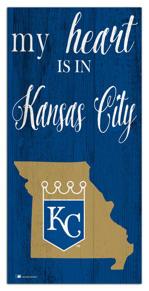 Kansas City Royals 2029-6X12 My heart state sign