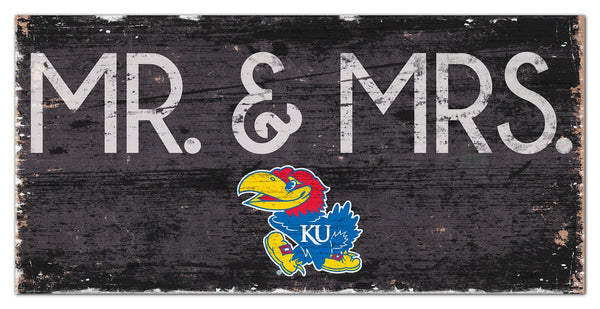 Kansas Jayhawks 0732-Mr. and Mrs. 6x12