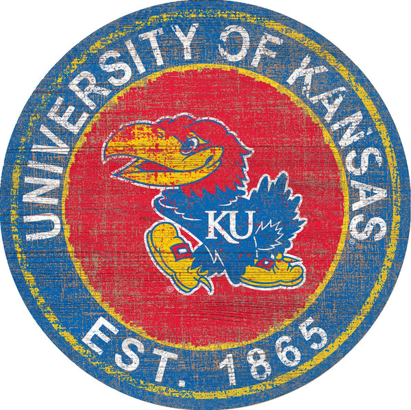 Kansas Jayhawks 0744-Heritage Logo Round