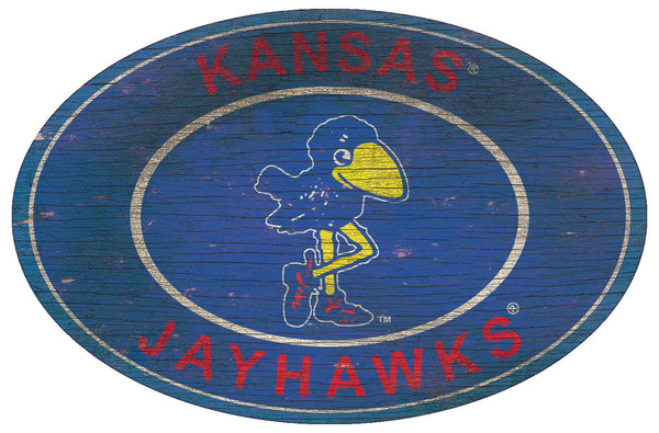 Kansas Jayhawks 0801-46in Heritage Logo Oval