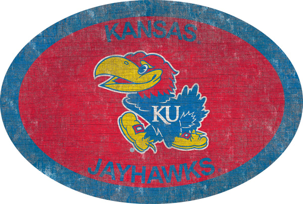 Kansas Jayhawks 0805-46in Team Color Oval