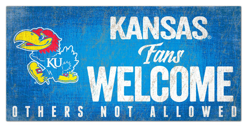 Kansas Jayhawks 0847-Fans Welcome 6x12