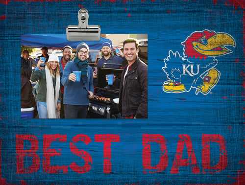 Kansas Jayhawks 0893-Best Dad Clip Frame