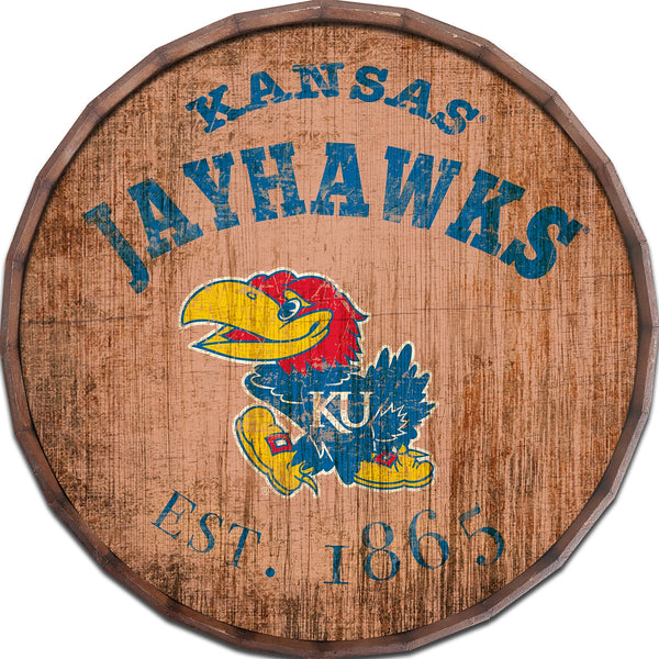 Kansas Jayhawks 0938-Est date barrel top 16"