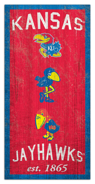 Kansas Jayhawks 1011-Heritage 6x12