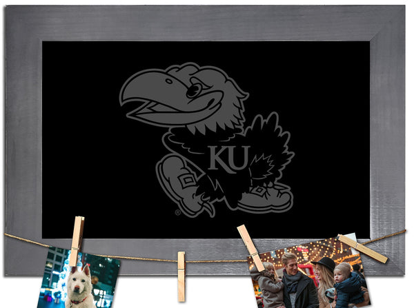 Kansas Jayhawks 1016-Blank Chalkboard with frame & clothespins