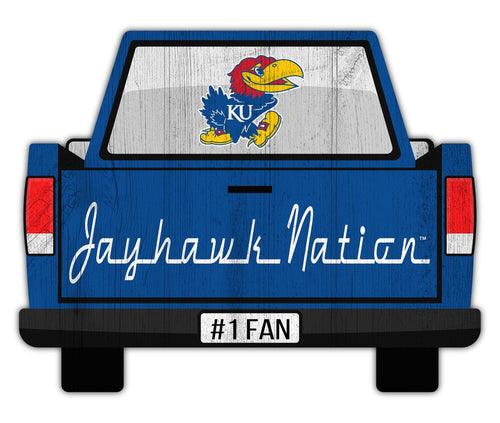 Kansas Jayhawks 2014-12" Truck back cutout