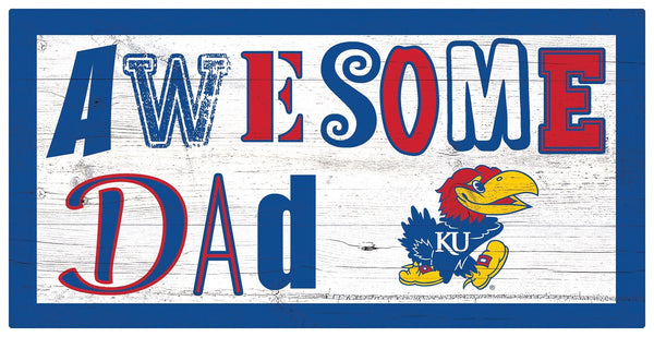 Kansas Jayhawks 2018-6X12 Awesome Dad sign