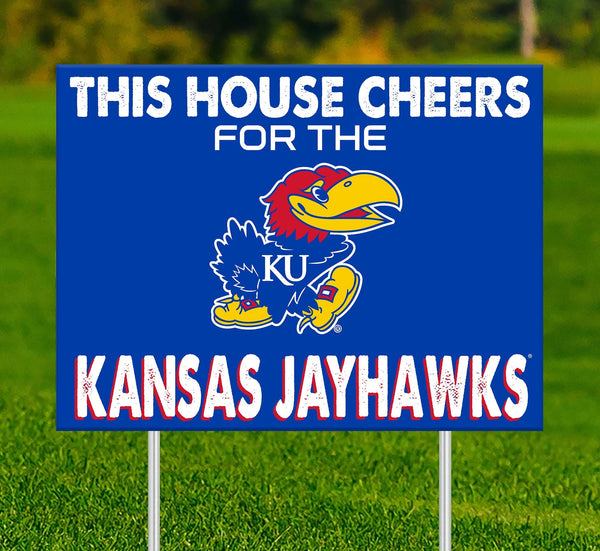 Kansas Jayhawks 2033-18X24 This house cheers for yard sign